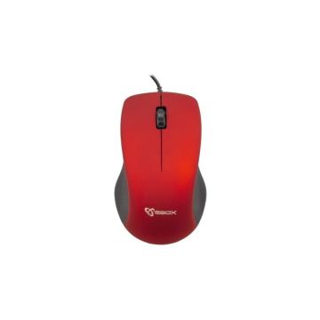 Souris Optique Filaire S-BOX M-958R - Rouge