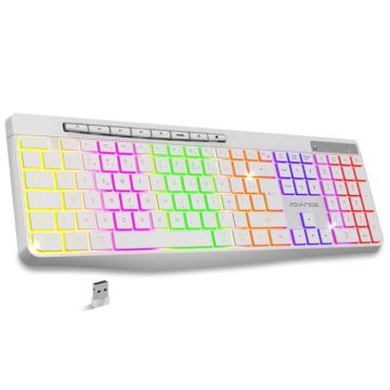 Clavier Gamer Sans Fil ADVANCE R-TYPE CLA-310 RGB - Blanc