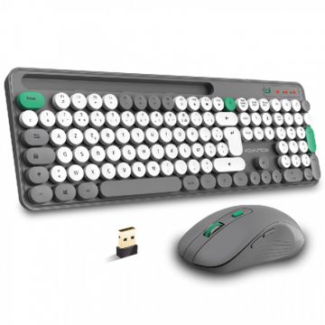 Ensemble Clavier Et Souris Sans Fil Advance Peps Gris
