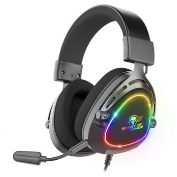  Micro Casque Gamer Filaire SPIRIT OF GAMER ELITE H40 DARK RGB - Noir