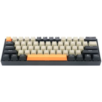 Clavier Gaming Mécanique REDRAGON LAKSHMI K606 60% - Noir Gris Orange