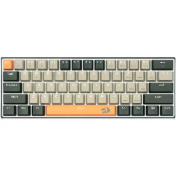 Clavier Gaming Mécanique REDRAGON LAKSHMI K606 60% - Gris Noir Orange