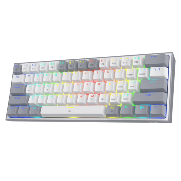 Clavier Gaming Mécanique REDRAGON FIZZ K617 RGB - Blanc Gris 