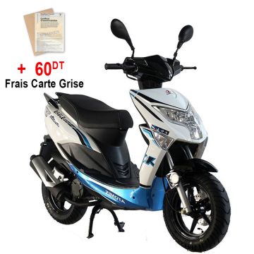Cyclomoteur ZIMOTA EAGLE 49cc (Noir/Blanc & bleu/Blanc & rouge / Bleu)