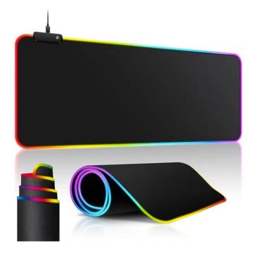  Tapis de Souris Gamer Led XXL 400 x 900 mm RGB - Noir