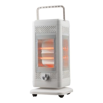 Chauffage électrique Quartz W-HQ1860 PRESTIGIA Avec Roulette Poignée Minuterie