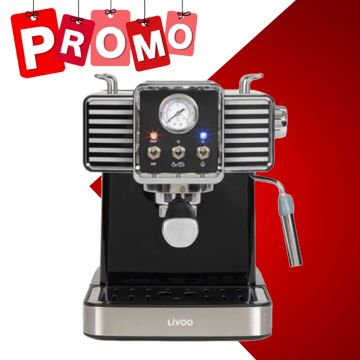 Machine à Café Expresso DOD174N 1350W Noir LIVOO