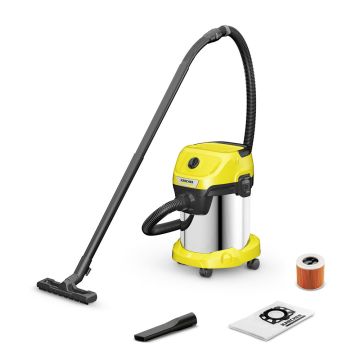 Aspirateur Eau et Poussière WD3 SV 1000W Jaune-Noir KARCHER