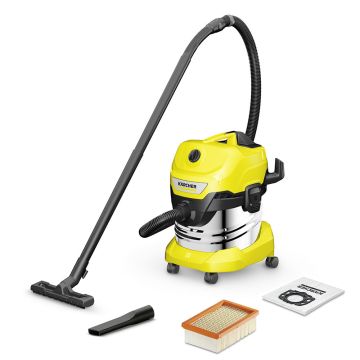 Aspirateur Eau et Poussière WD4 SV 1000W Jaune-Noir KARCHER