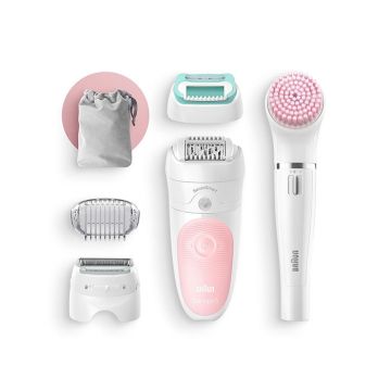 Epilateur SES5-875BS Epilateur Silk épil 5 sensosmart  Blanc et Rose BRAUN