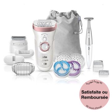 Epilateur SES9/980 Silk-épil 9 SkinSpa SensoSmart Blanc Rose BRAUN