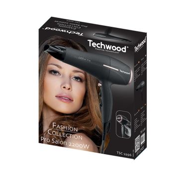 Sèche-Cheveux TSC-2296 2200W Noir TECHWOOD