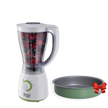 Blender Explore Russell Hobbs 1.5 L 500 Watt 22250-56 Blanc & Vert + Moule à Gâteau Gratuit