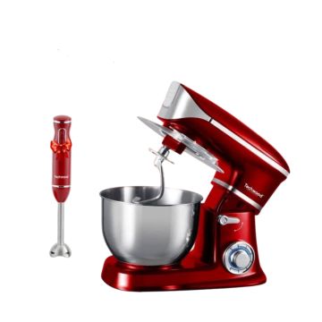 Robot Pétrin TCDR-135 1300W Rouge TECHWOOD + Mixeur plongeant Grenat Gratuit