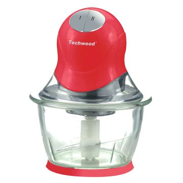 Mini Hachoir Bol En Verre THA-085 400W Rouge TECHWOOD