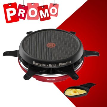 Raclette Multifonction Colormania 3en1 TEFAL RE12A512 850W - Noir&Rouge