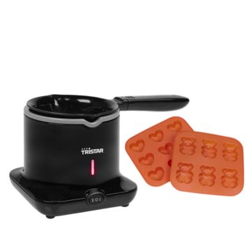 Appareil à Fondue Electrique au chocolat CF-1606 70W Noir TRISTAR + deux moules en silicone