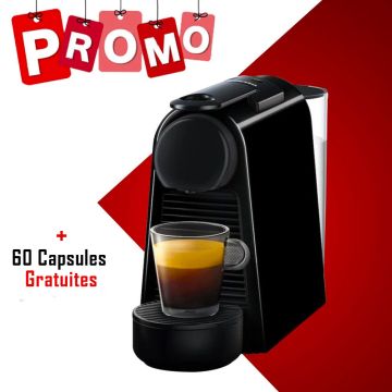 Machine à Café ESSENZA Mini D30 N1 XE 1200 W Noir NESPRESSO + 60 capsules gratuites 