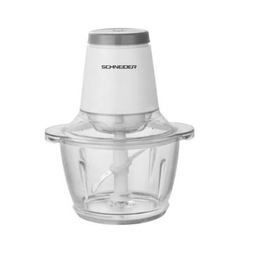 Mini Hachoir SCHNEIDER SCHMH400 400W 1.2L Bol en Verre Blanc  