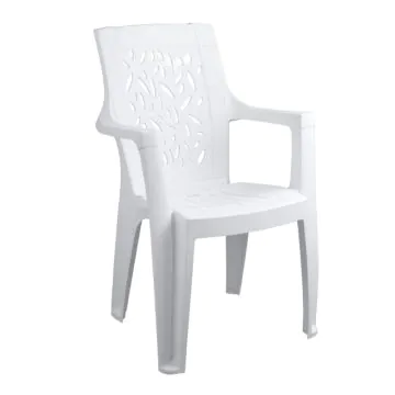 Chaise HOME LINE Avec Accoudoirs Blanche 