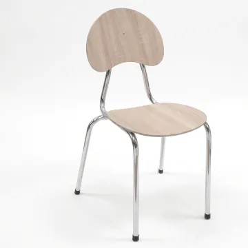 Chaise Chrome Familia Assise SOTUFAB Chêne Brut