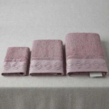 Serviette De Bain 70x140 KHT25-12 Rose