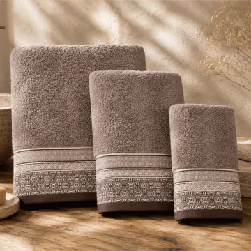 Serviette De Bain 70X140 KHT25-19 Marron