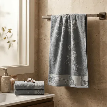 Serviette De Bain 70x140 KHT25-30 Bleu