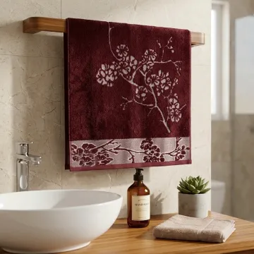 Serviette De Bain 70x140 KHT25-30 Rouge