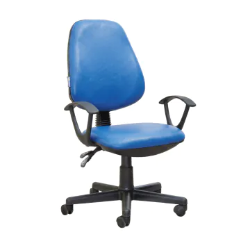Chaise Secrétariat SOTUFAB Avec Accoudoir Bleu