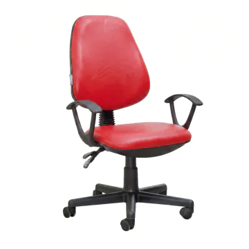 Chaise Secrétariat SOTUFAB Avec Accoudoir Rouge