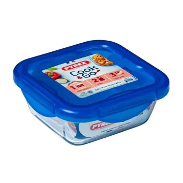 Plat en Verre avec Couvercle Etanche Cook & Go PYREX en Verre