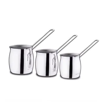 Lot de 3 Zazwa Café KORKMAZ Tombik Inox 