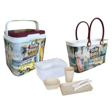 Pack Glacière 28L + Couffin + Set Camping 21 Pièces KOLL YOUM 