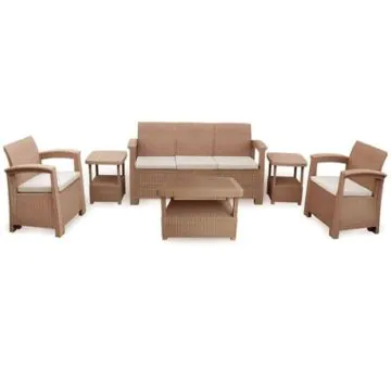 Salon de jardin SOFPINCE Syphax 5 places Avec 2 Tables coin Gratuits