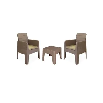 Salon Jardin SOTUFAB GAMMARTH - Marron 