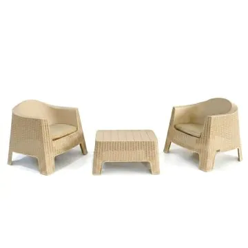 Salon Jardin SOTUFAB Coin PATIO - Beige Vanille