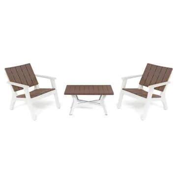 Salon de Jardin SOTUFAB Central Park 2 Places Blanc/Taupe