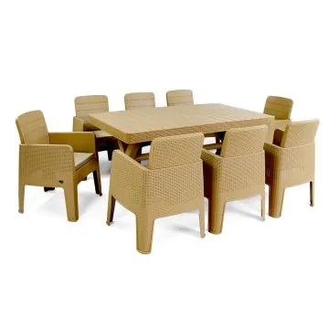 Table Sofix 170cm + 8 Fauteuils Gammarth Grége