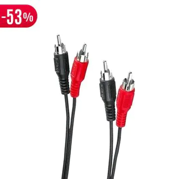 Câble  RCA 2*2 5 mètres  CONNECTPLUS