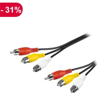 Câble RCA 3*3 3 mètres CONNECTPLUS