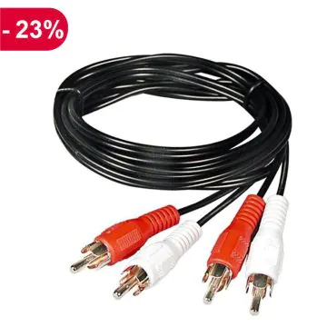Câble  RCA 2*2 1,2 mètres CONNECTPLUS