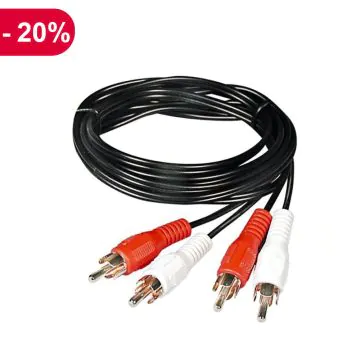 Câble  RCA 2*2 2mètres CONNECTPLUS