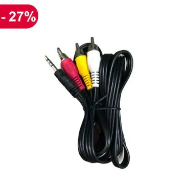 Câble JACK vers 3 RCA - Audio&vidéo - 5 mètres - Noir