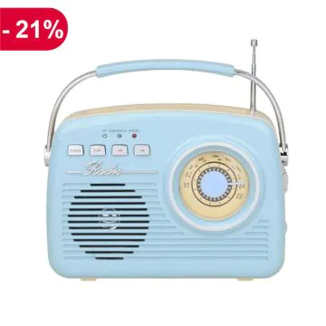 Enceinte  et Radio FM AKAI ER68B BLUETOOTH - Bleu