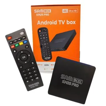 Box TV Android SAMBOX KM25 Pro 4K 2Go 16Go + 2 Abonnements 12 Mois