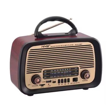 Radio Fm Bluetooth NS-8128 Gold Contour Noir
