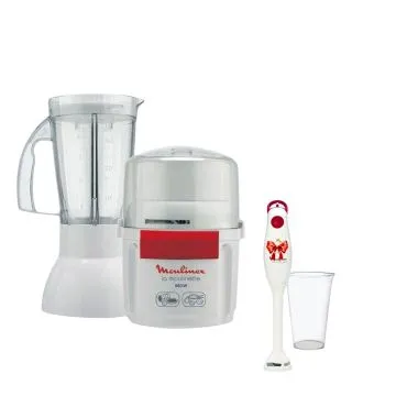 Moulinette Avec Bol AR6801EG 800W Blanc MOULINEX + Mixeur DD100 Gratuit