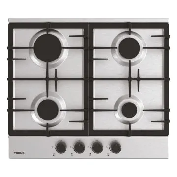 Plaque de Cuisson 4 Feux Gaz 60 cm  F.408X Inox FOCUS