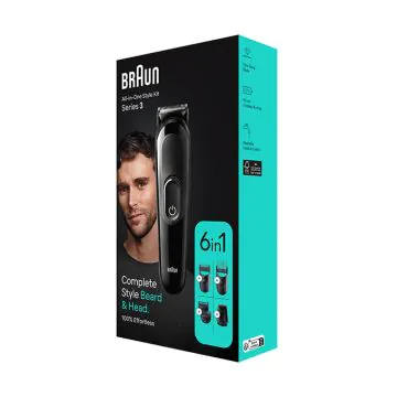 Tondeuse Multifonction 6EN1 BRAUN MGK3410 Rechargeable - Noir